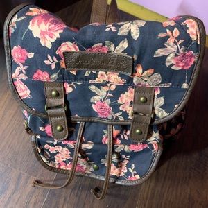 American eagle floral backpack